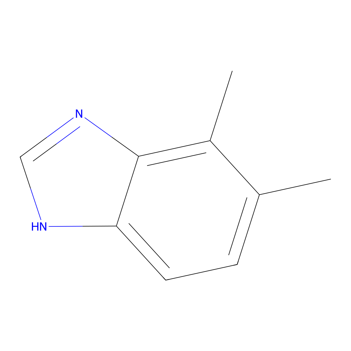4,5-dimethyl-1H-1,3-benzodiazole molecular structure, CAS 69557-55-7