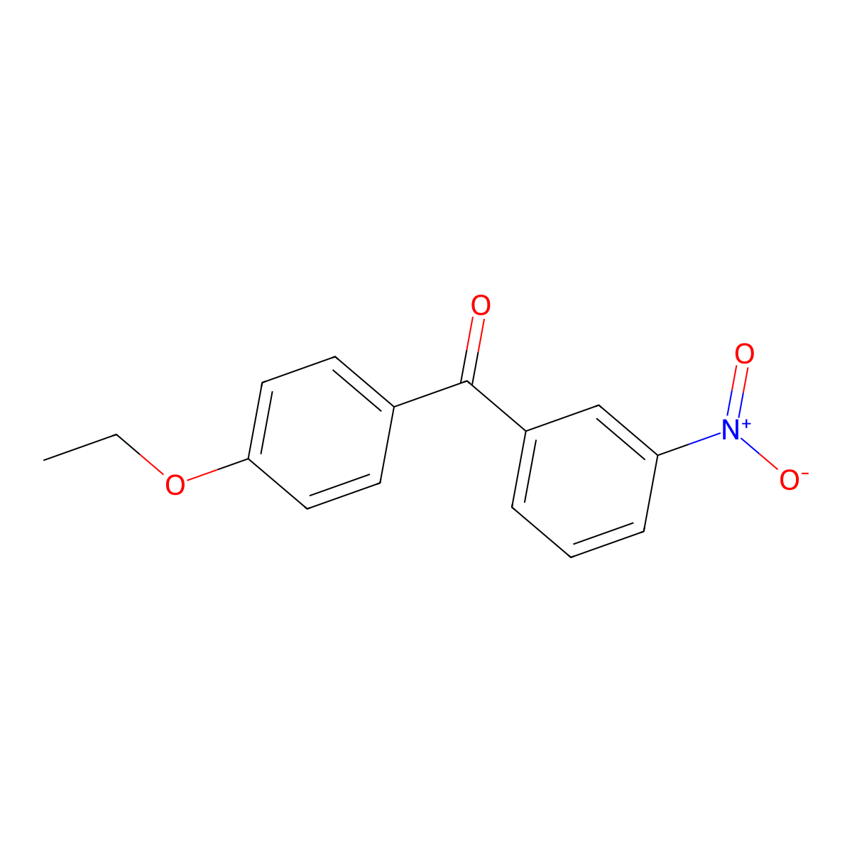 (4-Ethoxyphenyl)(3-nitrophenyl)methanone molecular structure, CAS 69557-74-0