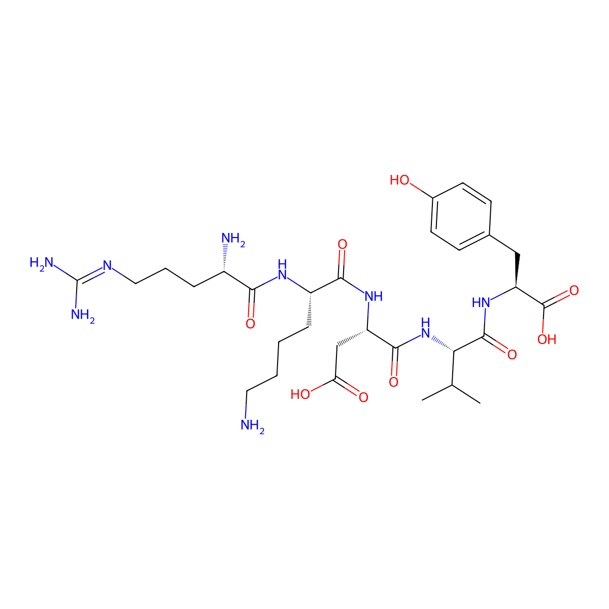 Thymopentin molecular structure, CAS 69558-55-0