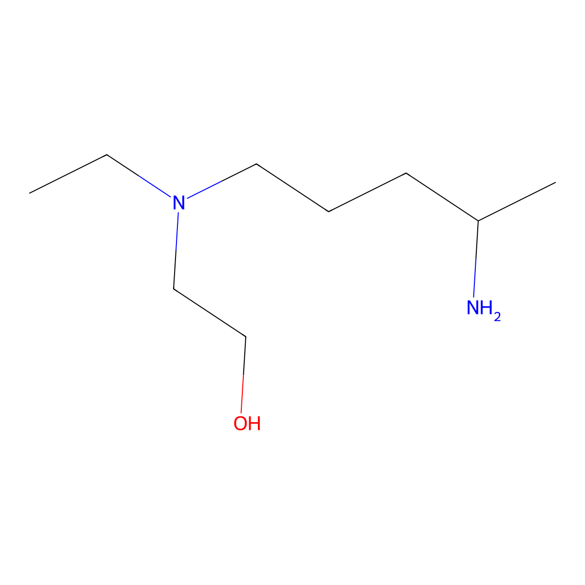 2-(4-Aminopentyl(ethyl)amino)ethanol molecular structure, CAS 69559-11-1