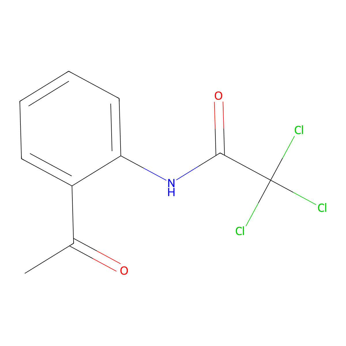 N-(2-acetylphenyl)-2,2,2-trichloroacetamide molecular structure, CAS 69559-56-4