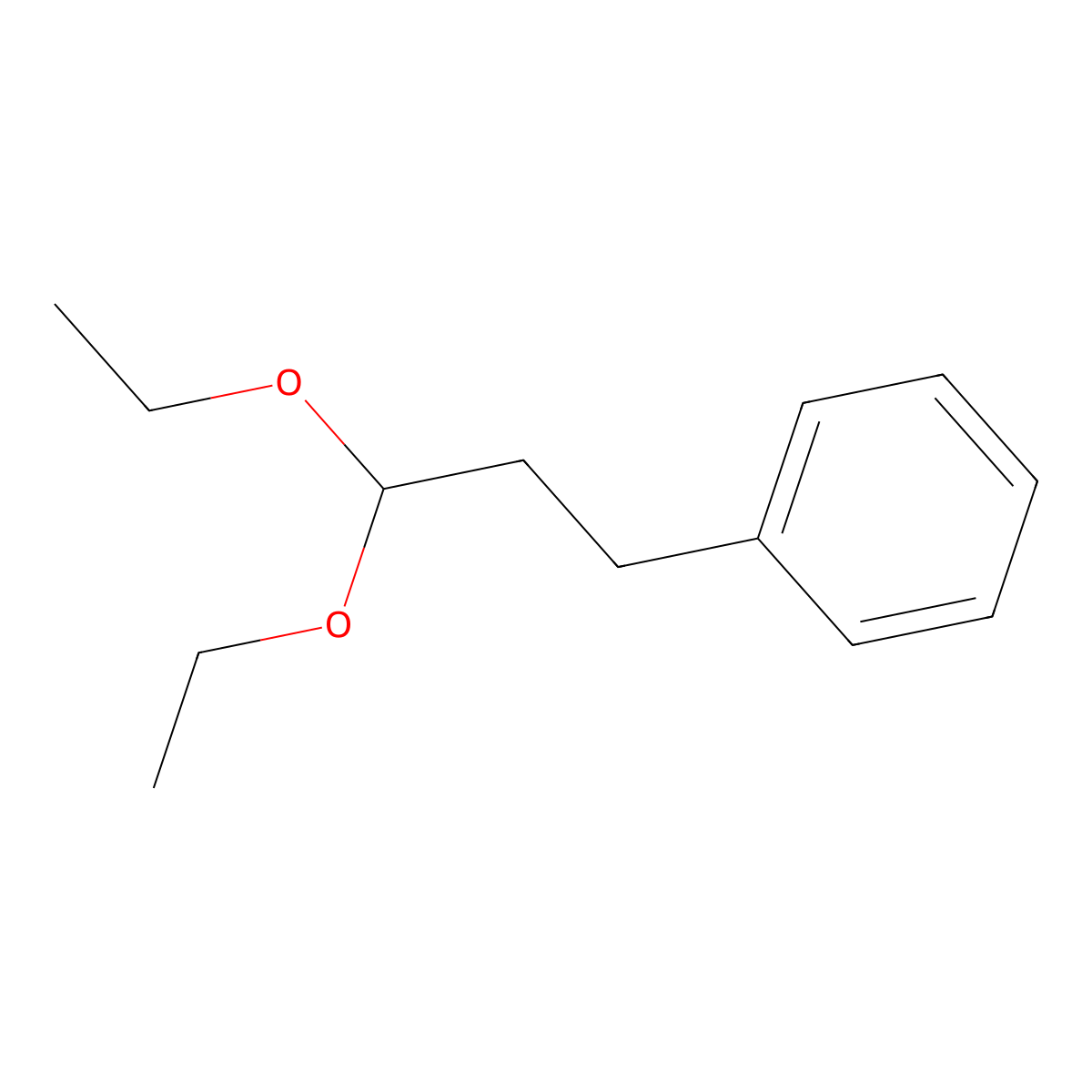 (3,3-Diethoxypropyl)benzene molecular structure, CAS 6956-37-2