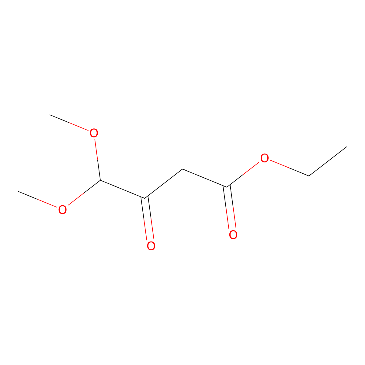 Ethyl 4,4-dimethoxy-3-oxobutanoate molecular structure, CAS 6956-50-9