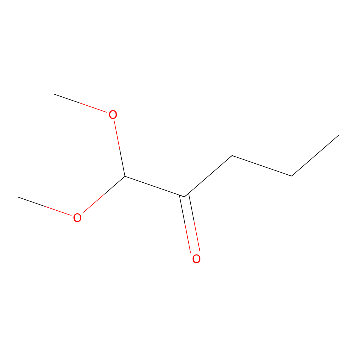 1,1-Dimethoxypentan-2-one molecular structure, CAS 6956-54-3