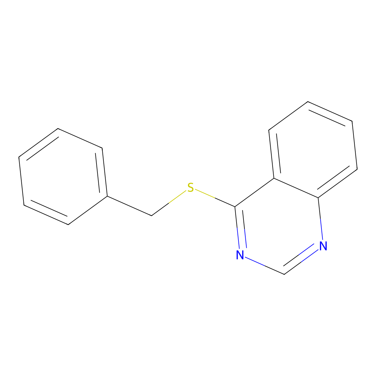 4-Benzylthioquinazoline molecular structure, CAS 6956-67-8
