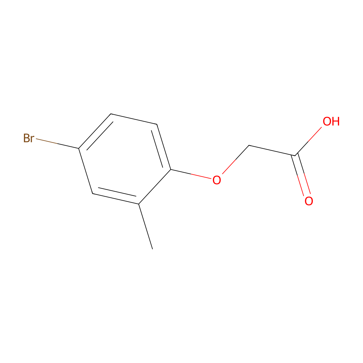 2-(4-Bromo-2-methylphenoxy)acetic acid molecular structure, CAS 6956-82-7
