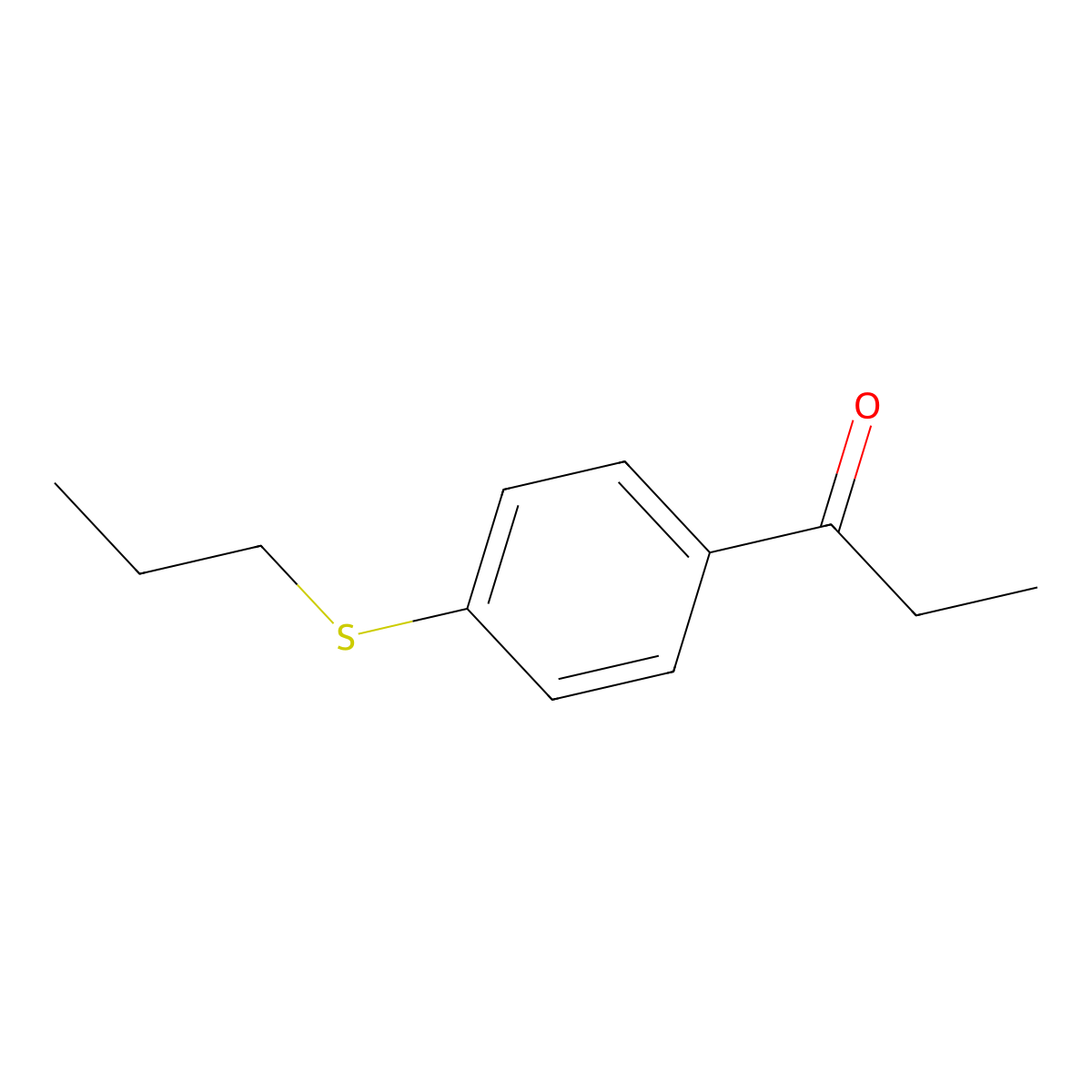 1-(4-Propylsulfanylphenyl)propan-1-one molecular structure, CAS 69567-04-0