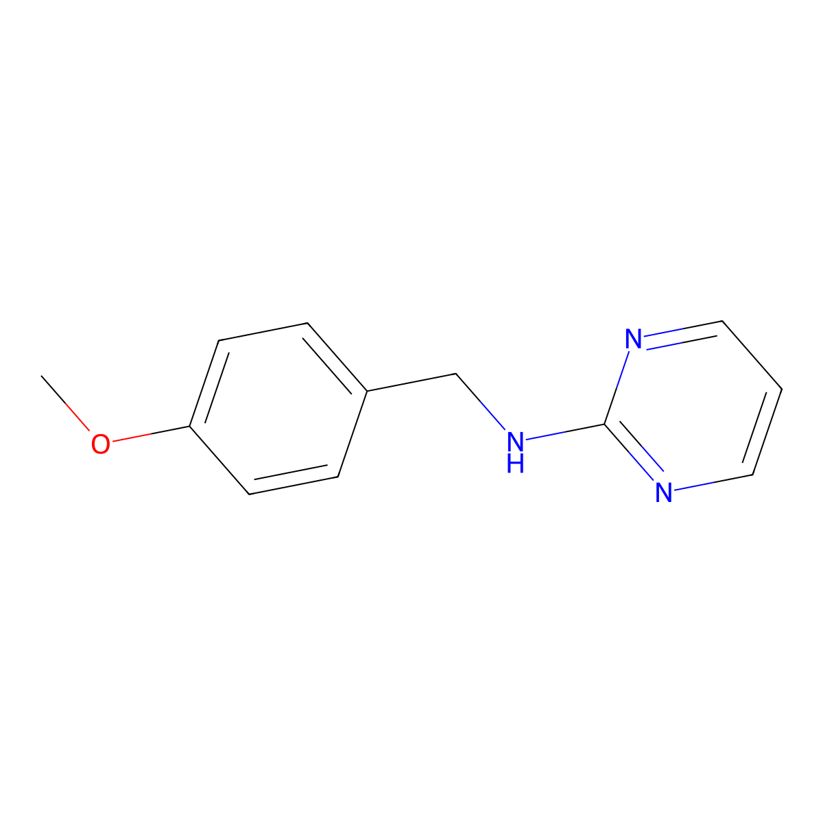 n-(4-Methoxybenzyl)pyrimidin-2-amine molecular structure, CAS 6957-21-7