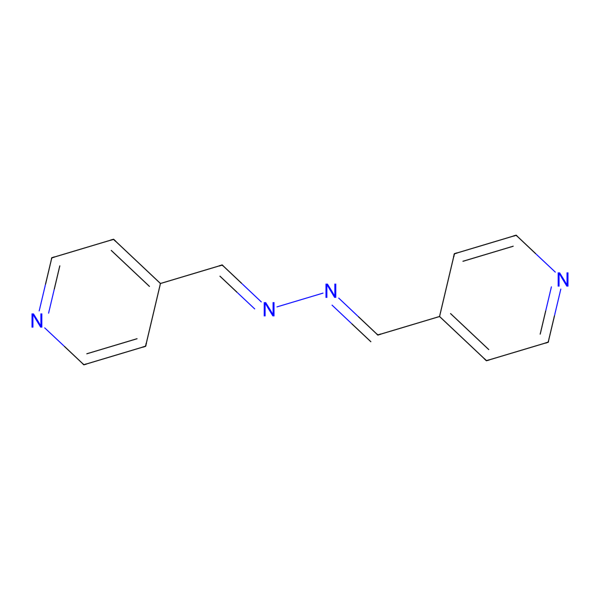 Isonicotinaldehyde (4-pyridylmethylene)hydrazone molecular structure, CAS 6957-22-8
