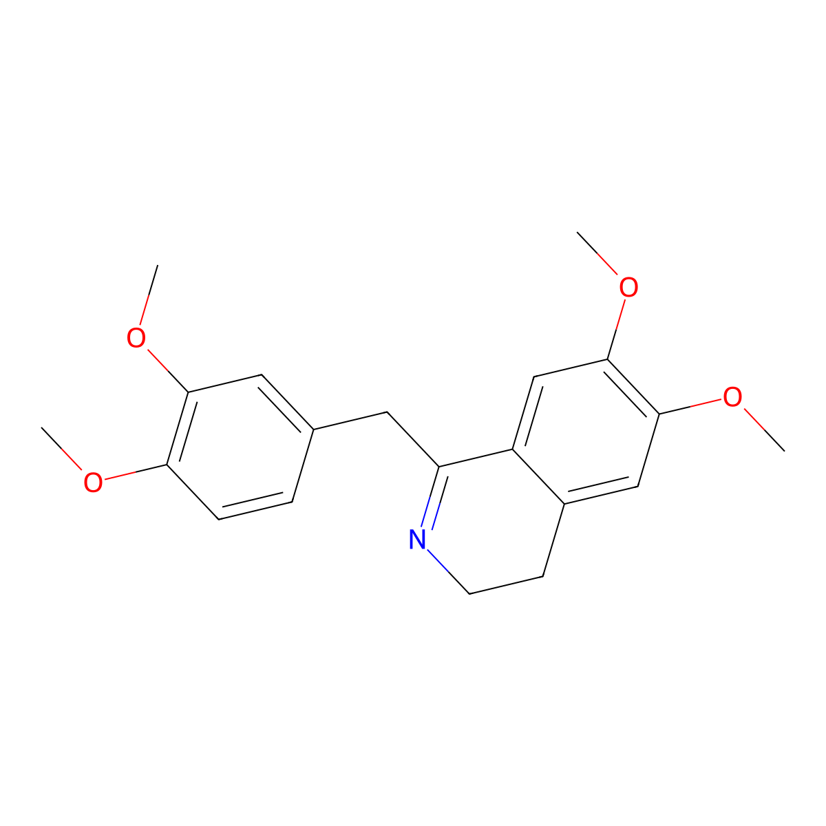 1-((3,4-Dimethoxyphenyl)methyl)-3,4-dihydro-6,7-dimethoxyisoquinoline molecular structure, CAS 6957-27-3