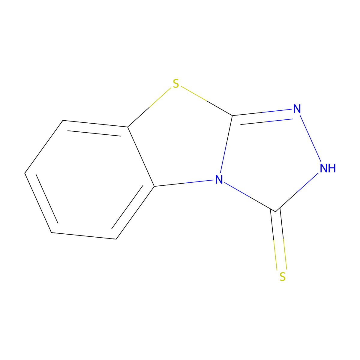 s-Triazolo(3,4-b)benzothiazole-3-thiol molecular structure, CAS 6957-85-3