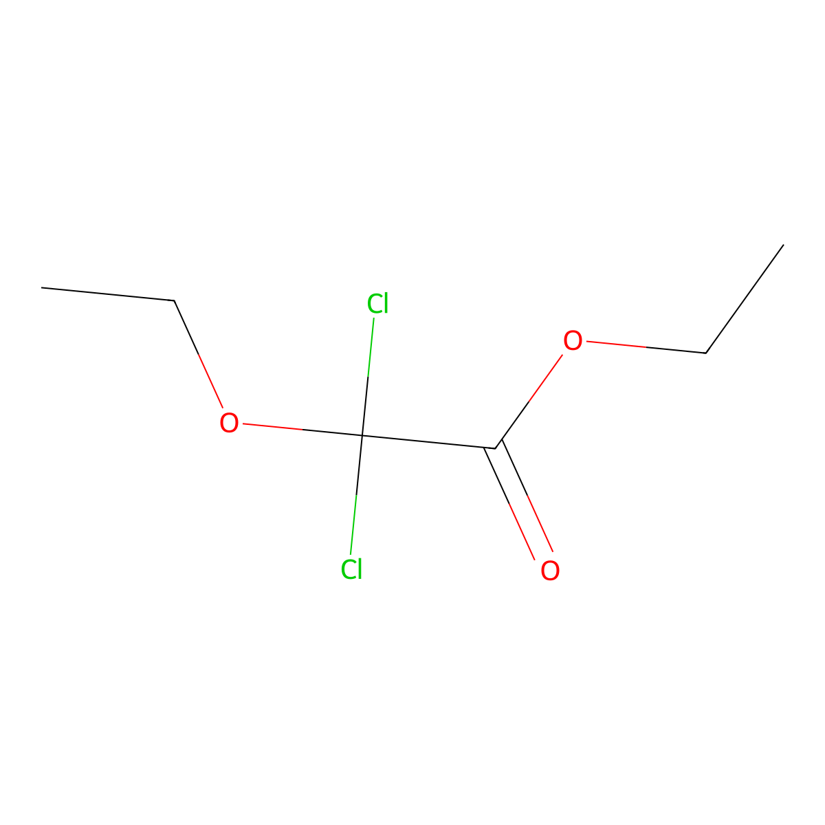 Ethyl 2,2-dichloro-2-ethoxyacetate molecular structure, CAS 6957-89-7