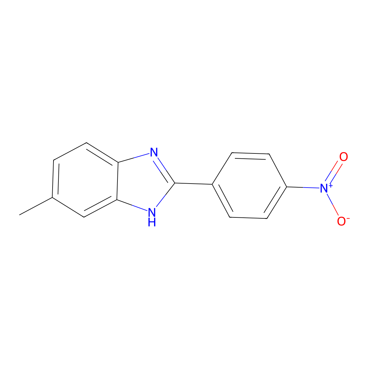 6-Methyl-2-(4-nitrophenyl)-1H-benzimidazole molecular structure, CAS 69570-93-0