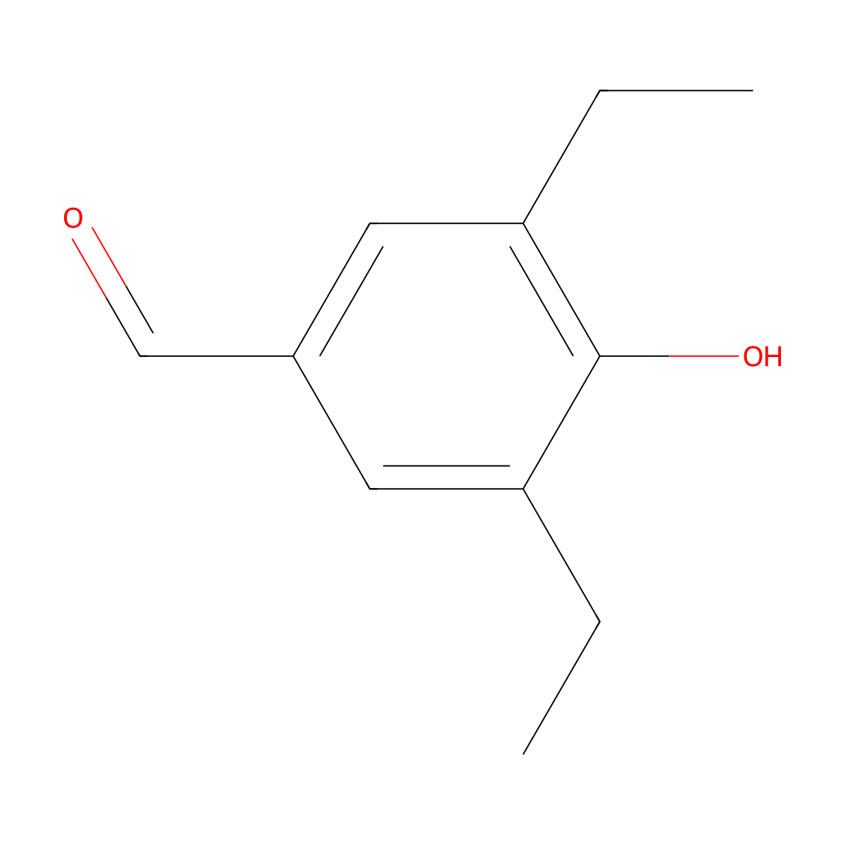 3,5-Diethyl-4-hydroxybenzaldehyde molecular structure, CAS 69574-07-8