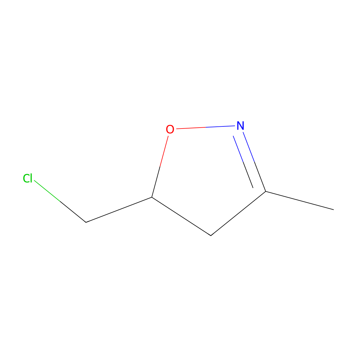 5-(Chloromethyl)-3-methyl-4,5-dihydroisoxazole molecular structure, CAS 69578-12-7