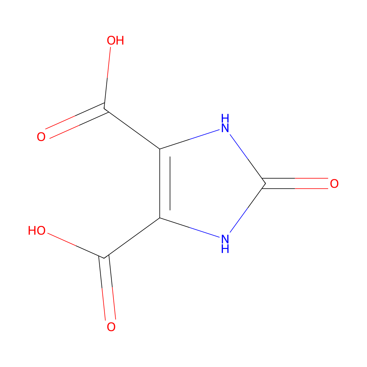 2-oxo-2,3-dihydro-1H-imidazole-4,5-dicarboxylic acid molecular structure, CAS 69579-38-0
