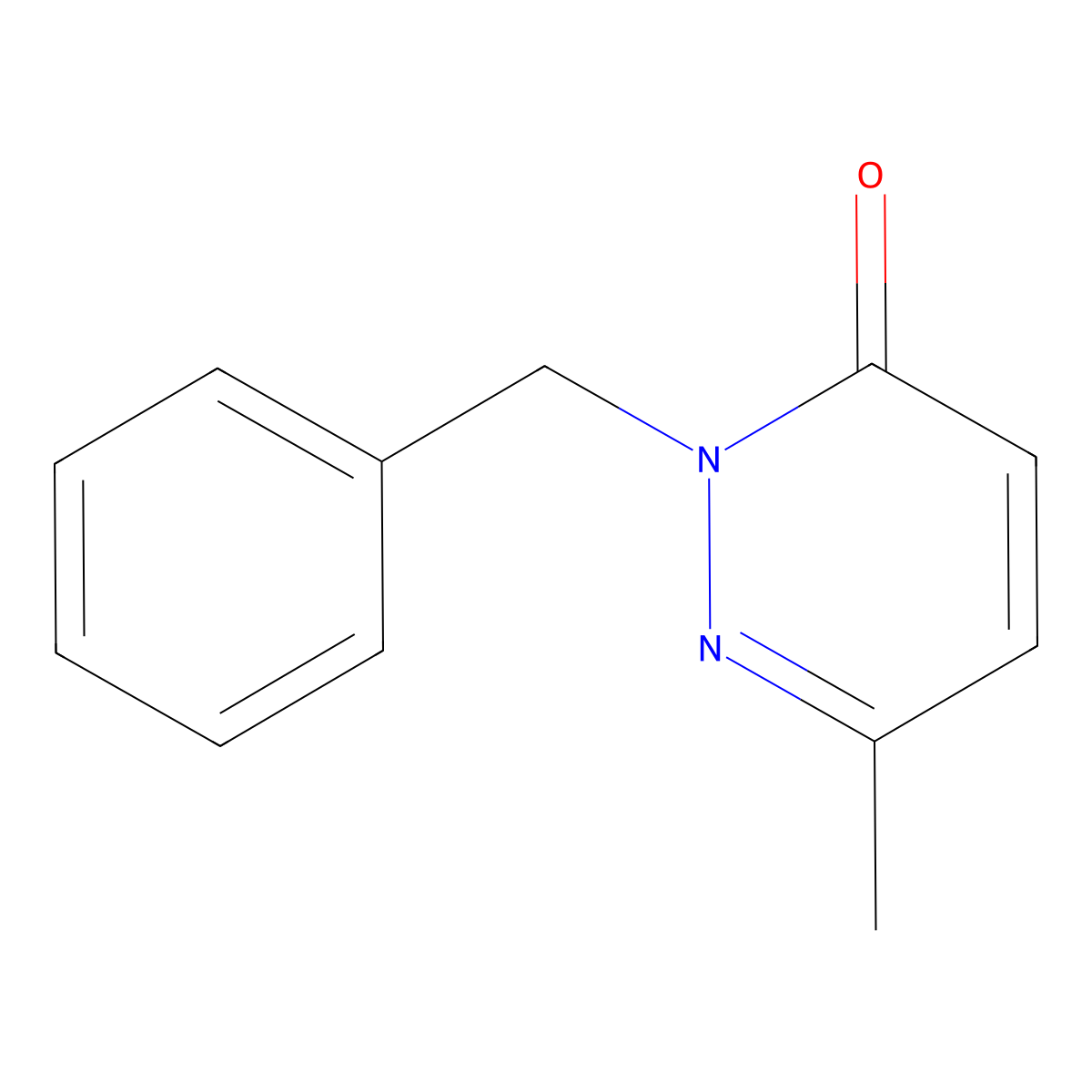 2-Benzyl-6-methyl-3(2H)-pyridazinone molecular structure, CAS 6958-53-8