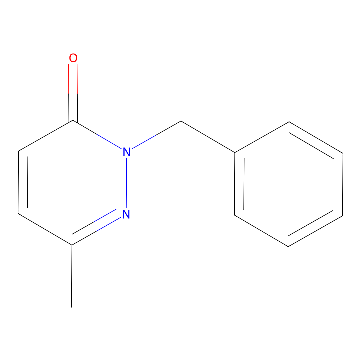 2-Benzyl-6-methyl-3(2H)-pyridazinone molecular structure, CAS 6958-53-8
