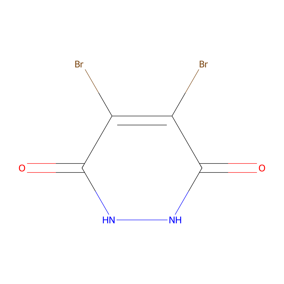 4,5-Dibromo-1,2-dihydropyridazine-3,6-dione molecular structure, CAS 6958-60-7