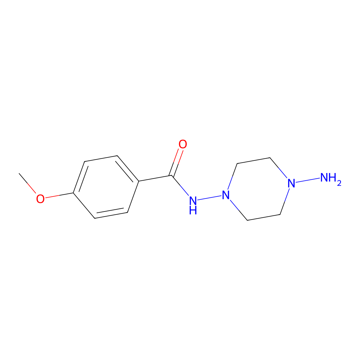 N-(4-aminopiperazin-1-yl)-4-methoxybenzamide molecular structure, CAS 695806-02-1