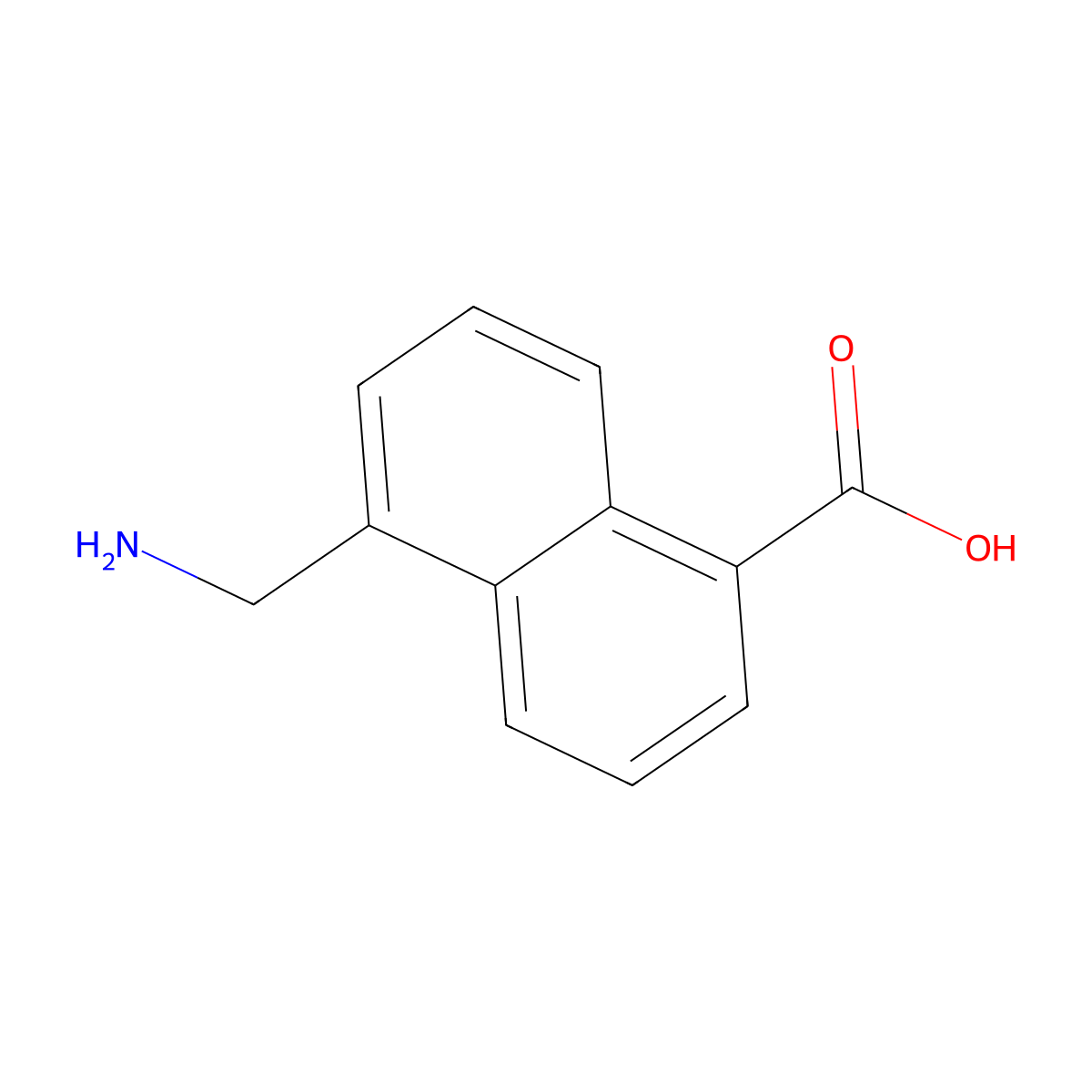 5-(Aminomethyl)naphthalene-1-carboxylic acid molecular structure, CAS 695806-57-6