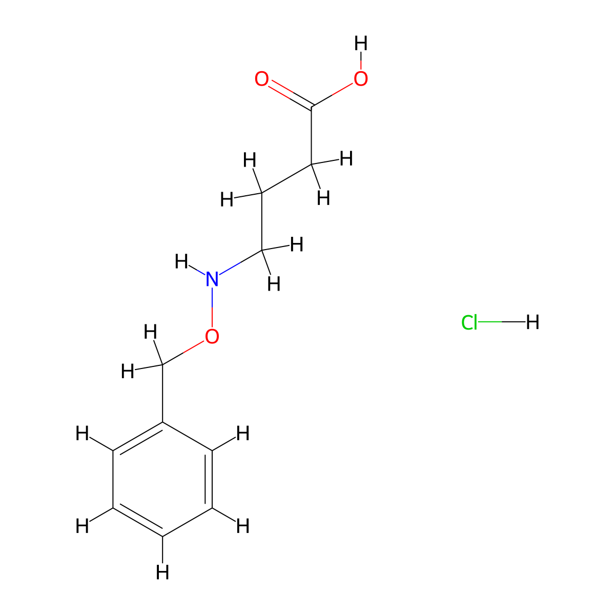4-(Phenylmethoxyamino)butanoic acid;hydrochloride molecular structure, CAS 695809-76-8