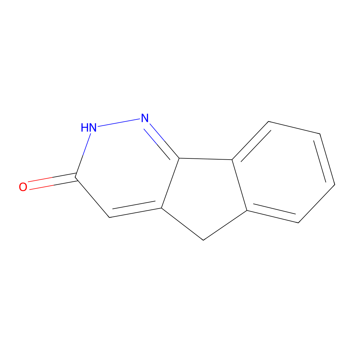 2H,3H,5H-indeno(1,2-c)pyridazin-3-one molecular structure, CAS 69581-16-4