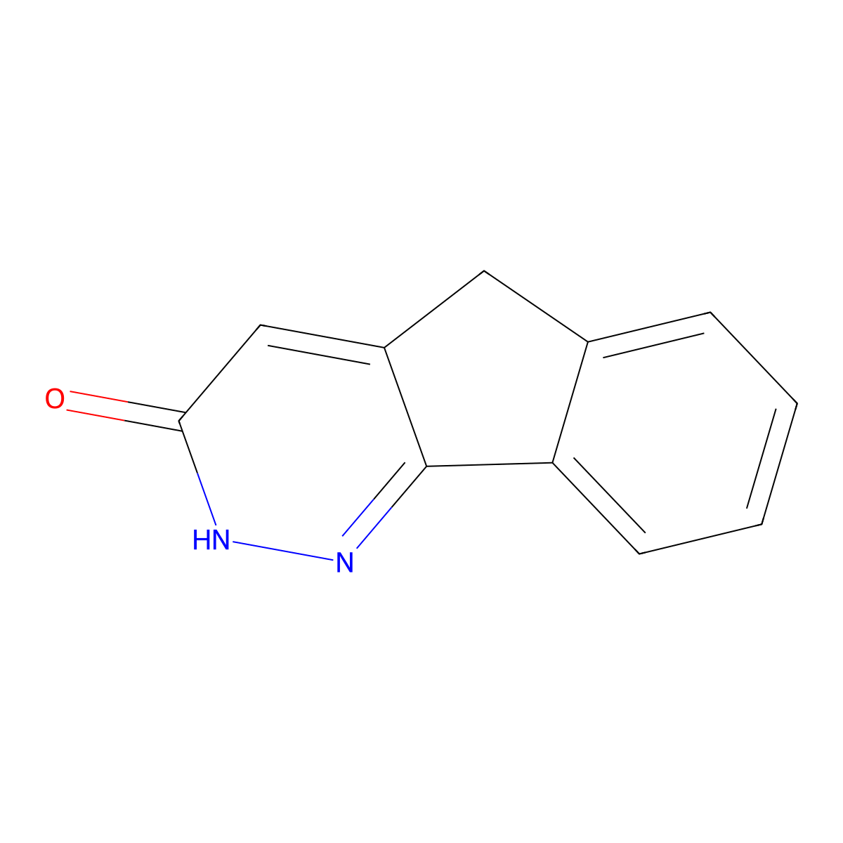 2H,3H,5H-indeno(1,2-c)pyridazin-3-one molecular structure, CAS 69581-16-4