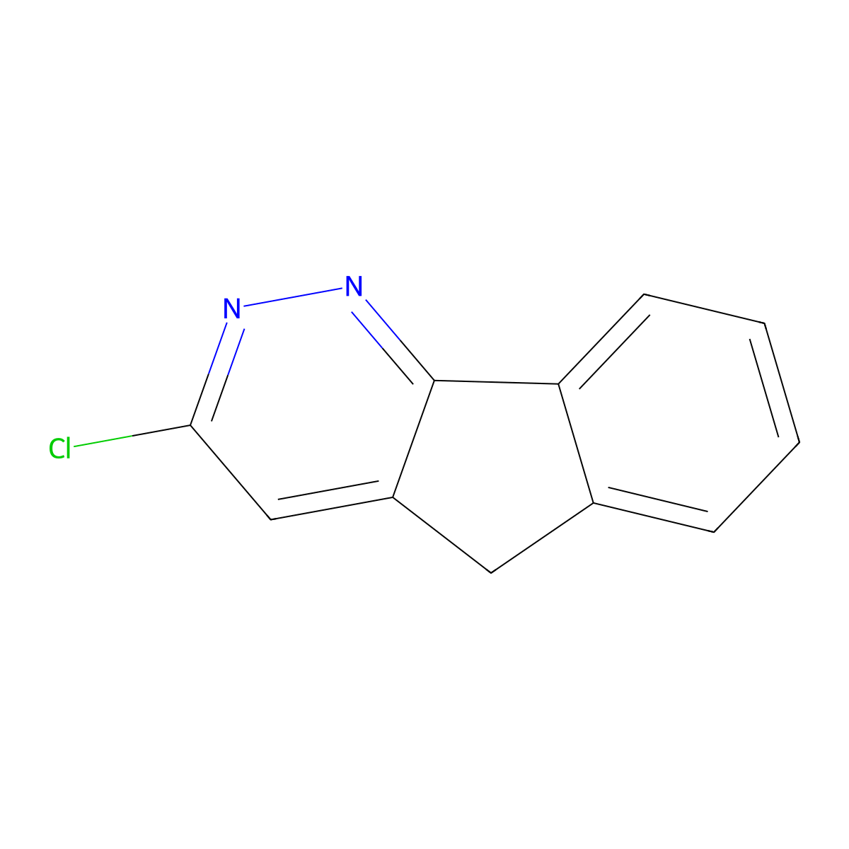3-Chloro-5H-indeno(1,2-c)pyridazine molecular structure, CAS 69581-17-5