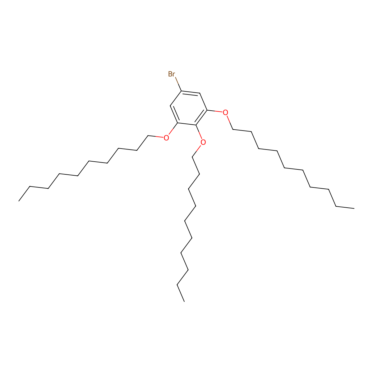 5-Bromo-1,2,3-tris(decyloxy)benzene molecular structure, CAS 695816-76-3