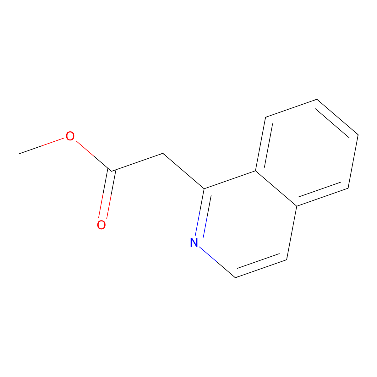 Methyl 2-(isoquinolin-1-YL)acetate molecular structure, CAS 69582-93-0