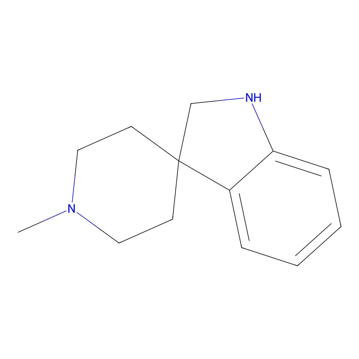 1'-Methylspiro[indoline-3,4'-piperidine] molecular structure, CAS 69584-91-4