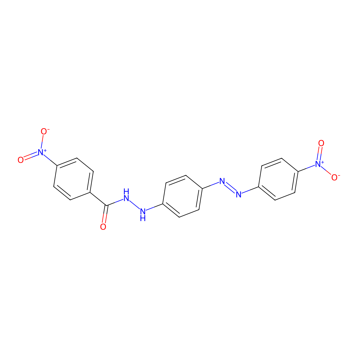 4-nitro-N'-[4-[(4-nitrophenyl)diazenyl]phenyl]benzohydrazide molecular structure, CAS 69586-89-6