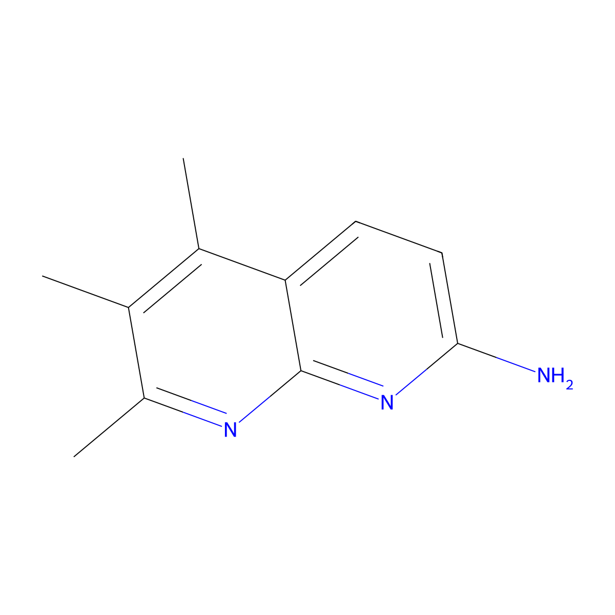 2-Amino-5,6,7-trimethyl-1,8-naphthyridine molecular structure, CAS 69587-84-4