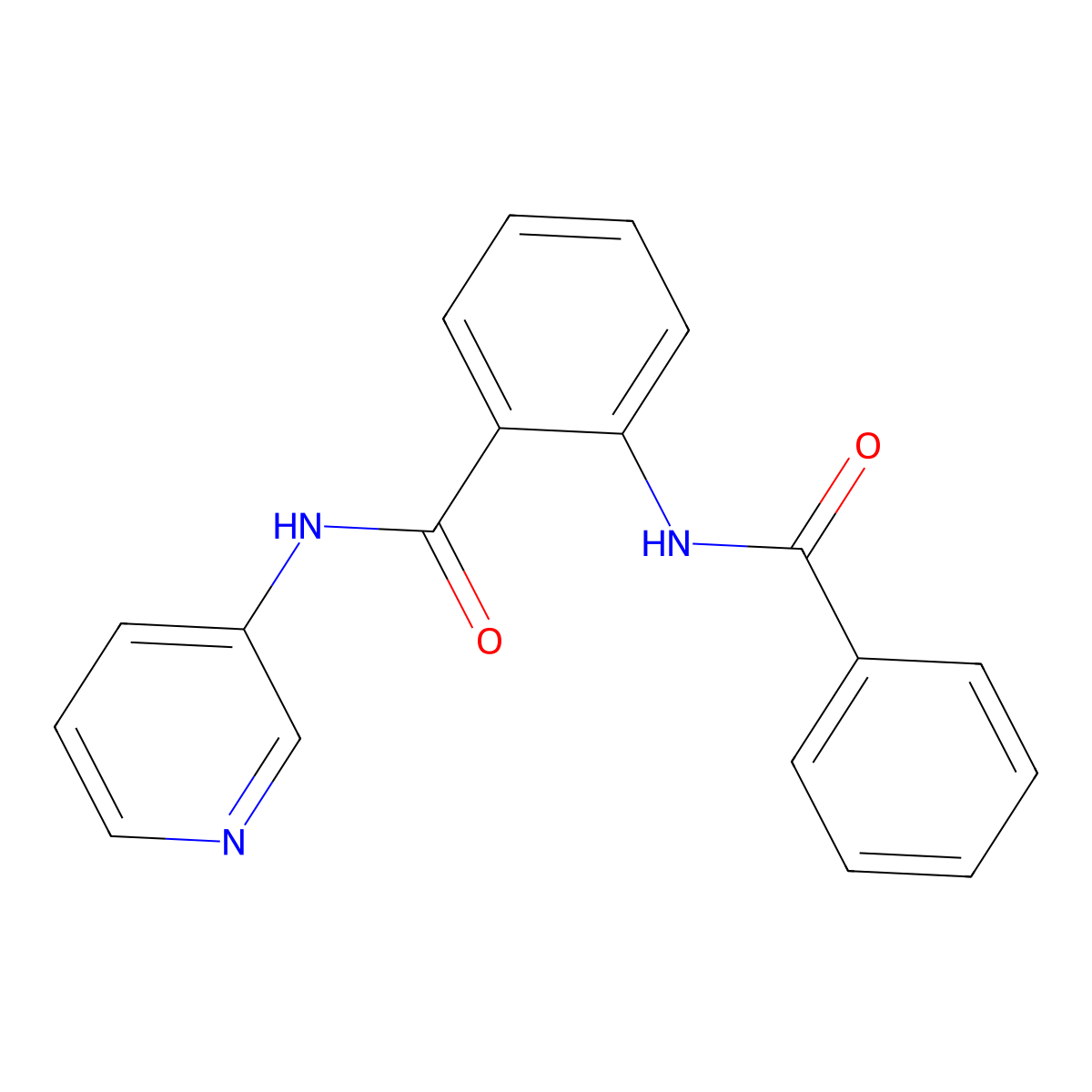 2-benzamido-N-pyridin-3-ylbenzamide molecular structure, CAS 69589-65-7