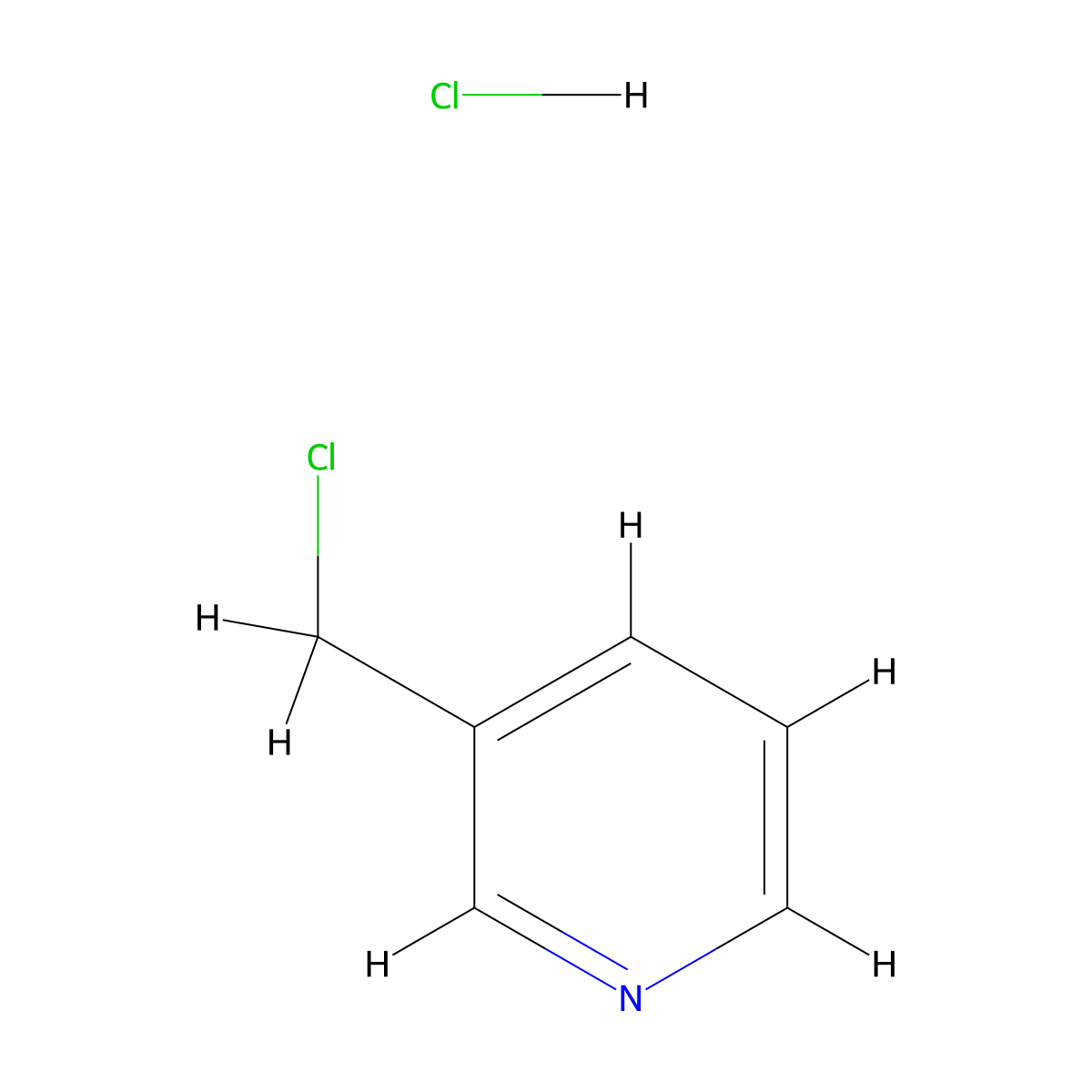 3-(Chloromethyl)pyridine hydrochloride molecular structure, CAS 6959-48-4