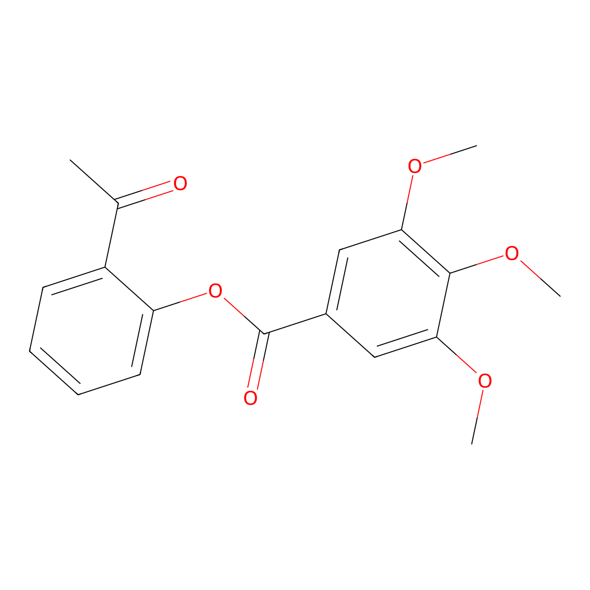 2-Acetylphenyl 3,4,5-trimethoxybenzoate molecular structure, CAS 6959-89-3