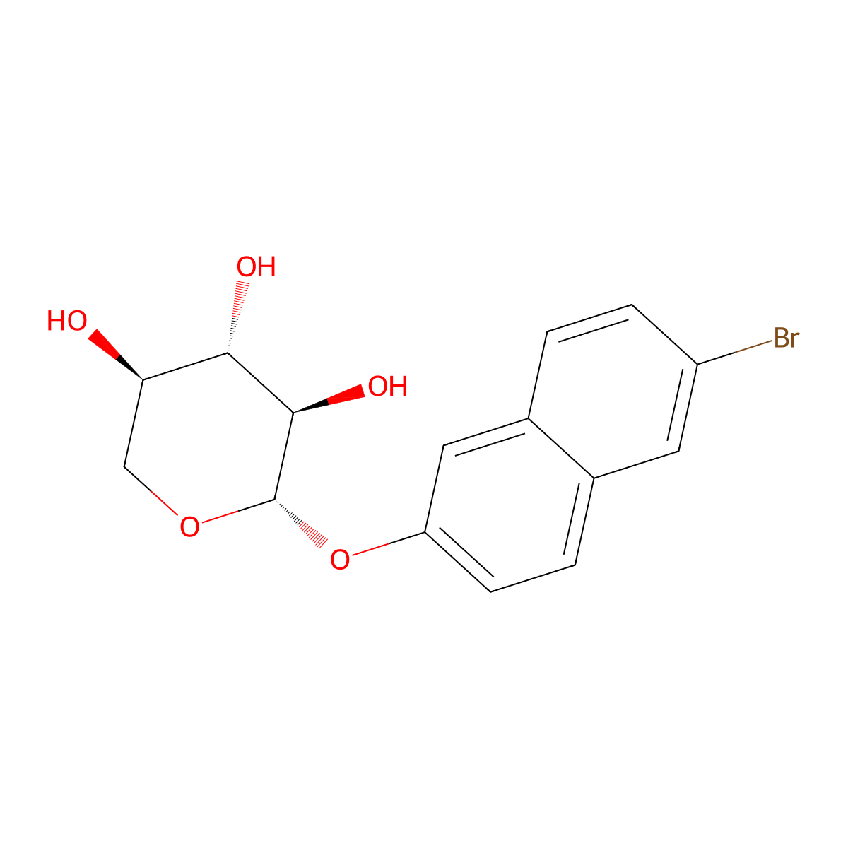 6-Bromo-2-naphthyl beta-D-xylopyranoside molecular structure, CAS 69594-75-8