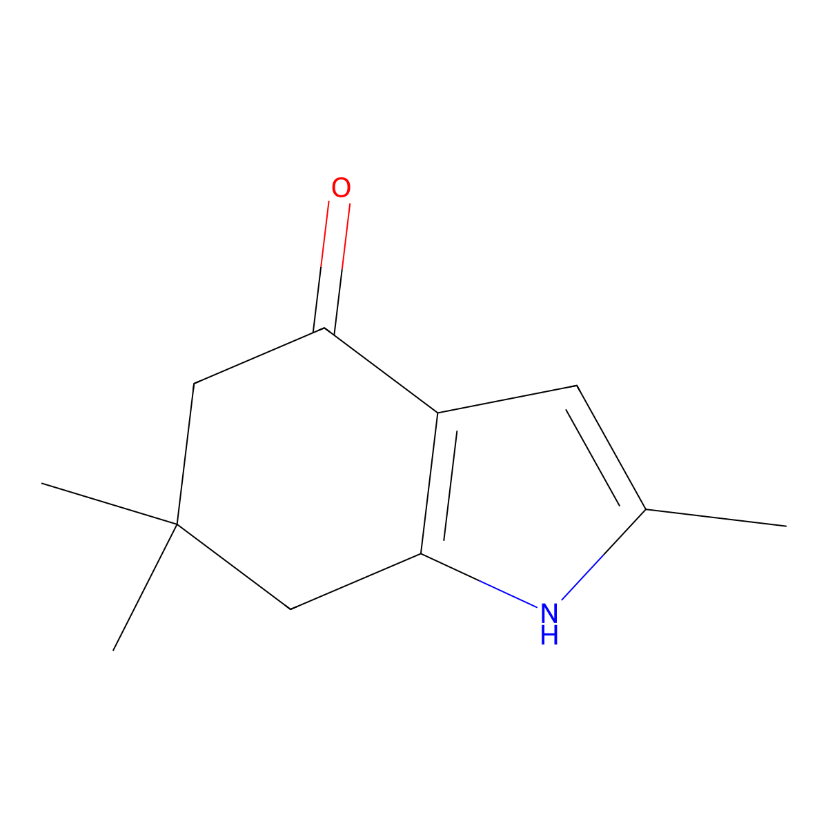 2,6,6-Trimethyl-6,7-dihydro-1H-indol-4(5H)-one molecular structure, CAS 69595-03-5