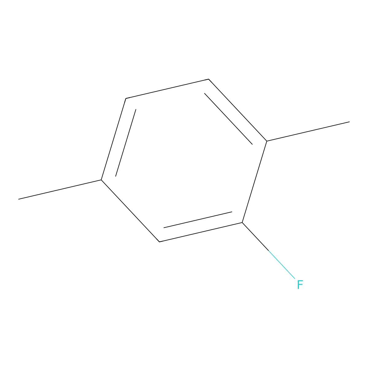 2-Fluoro-1,4-dimethylbenzene molecular structure, CAS 696-01-5