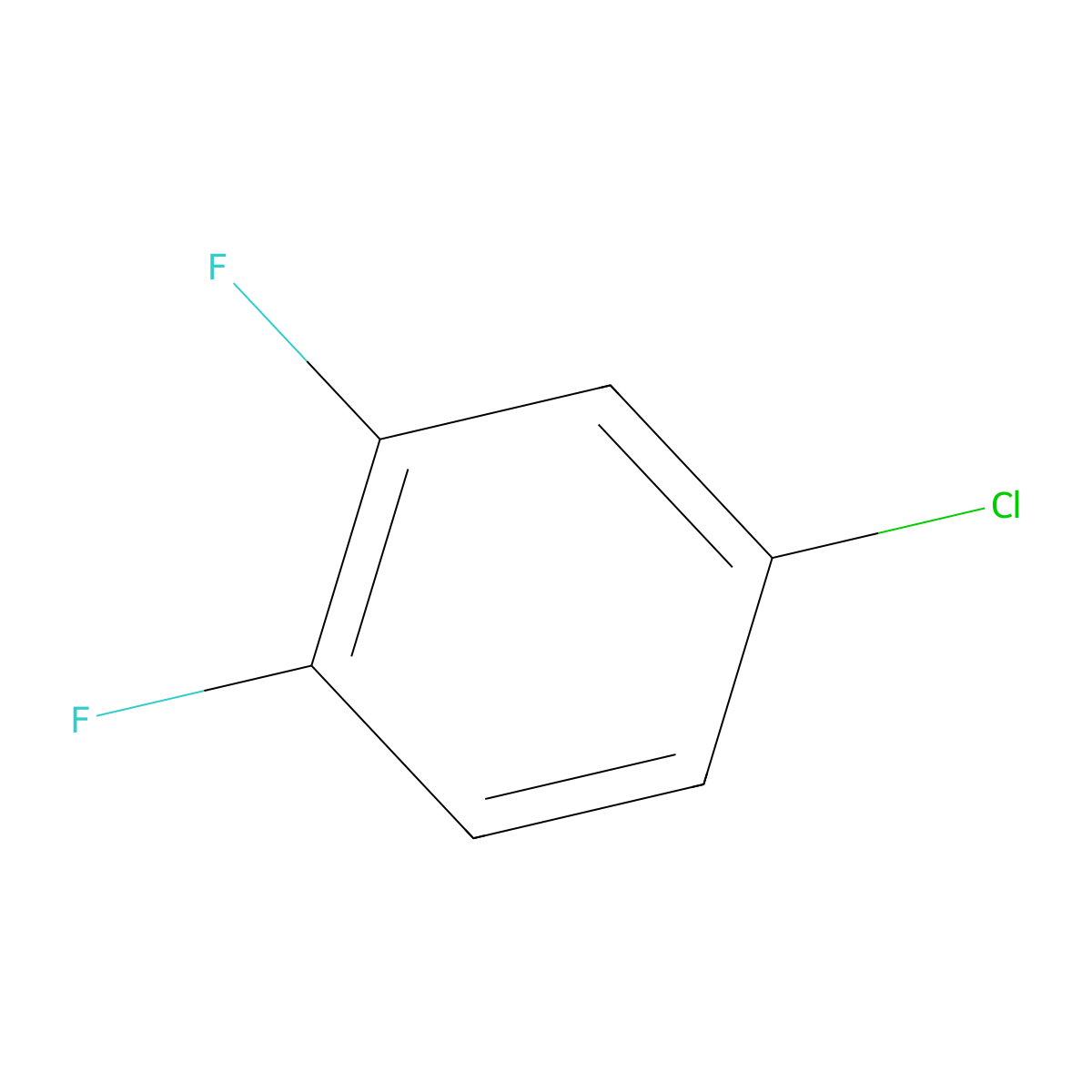 4-Chloro-1,2-difluorobenzene molecular structure, CAS 696-02-6