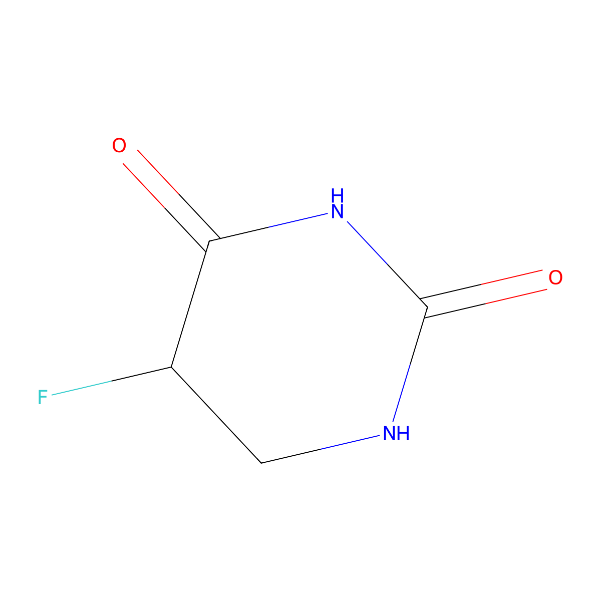 5,6-Dihydro-5-fluorouracil molecular structure, CAS 696-06-0