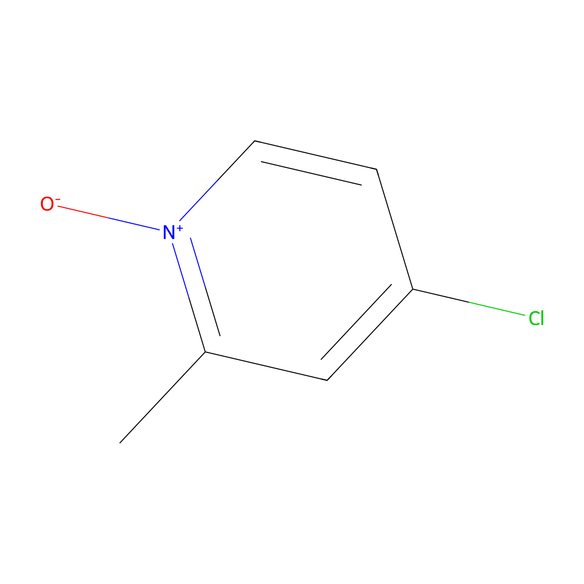 4-Chloro-2-methyl-1-oxo-1lambda~5~-pyridine molecular structure, CAS 696-08-2