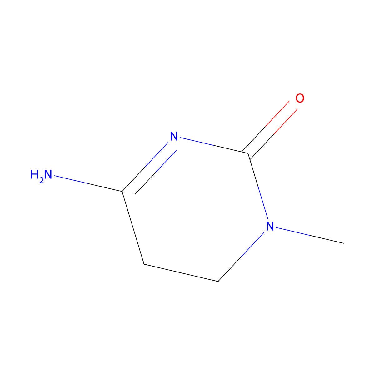 4-amino-1-methyl-5,6-dihydro-1H-pyrimidin-2-one molecular structure, CAS 696-10-6