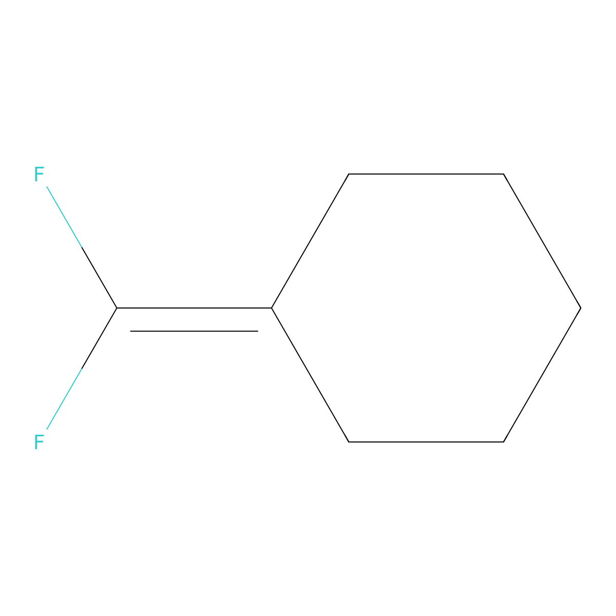 Cyclohexane, difluoromethylene molecular structure, CAS 696-32-2