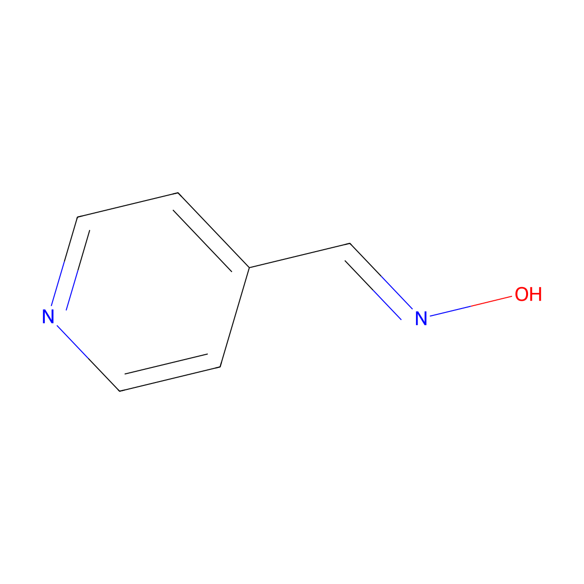 4-Pyridinealdoxime molecular structure, CAS 696-54-8