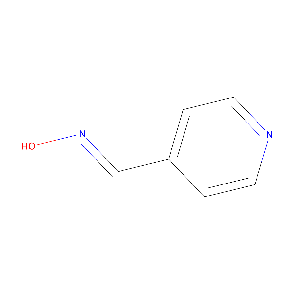 4-Pyridinealdoxime molecular structure, CAS 696-54-8