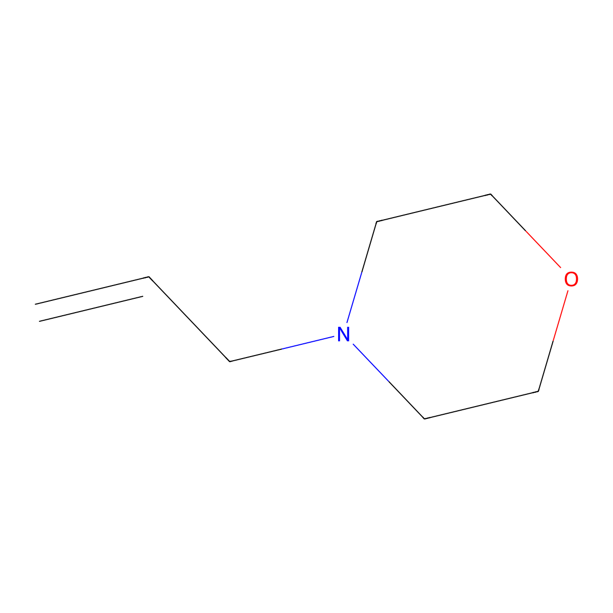 Allylmorpholine molecular structure, CAS 696-57-1