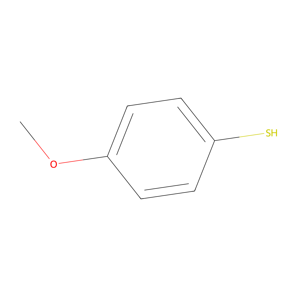 4-Methoxybenzenethiol molecular structure, CAS 696-63-9