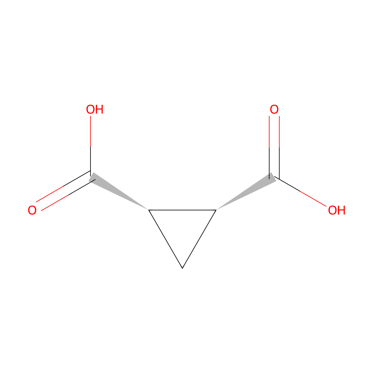 cis-1,2-Cyclopropanedicarboxylic acid molecular structure, CAS 696-74-2